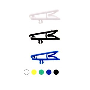 Colored plastic clip