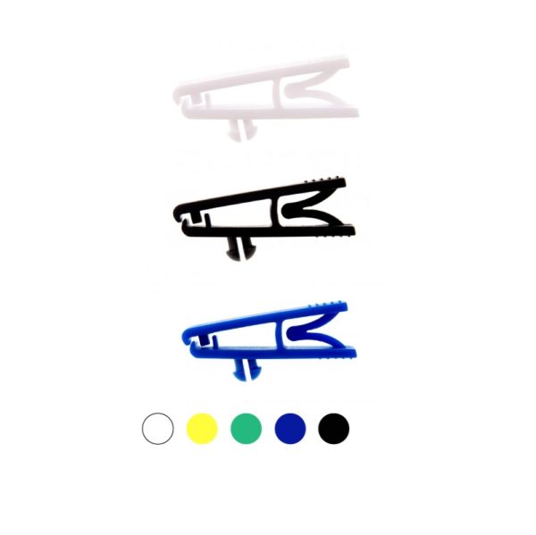 Colored plastic clip